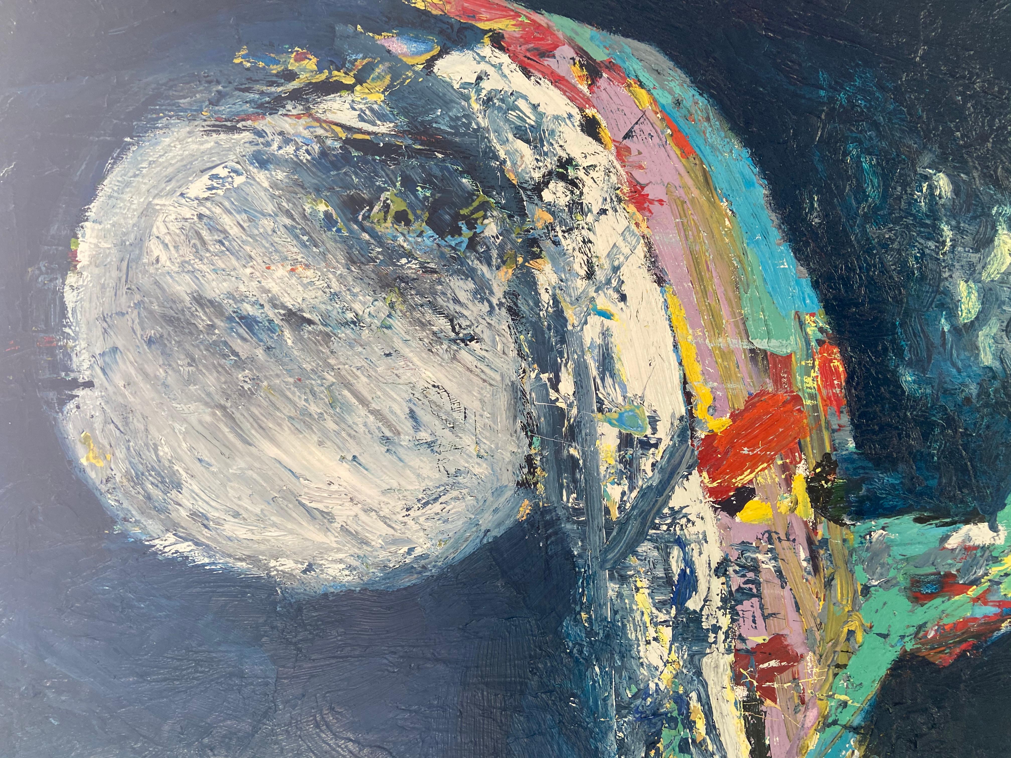 From the Artist's 2020 India Series. Centred round Kerala in southern India. Large vibrant abstract expressionist paintings from this well collected artist.

Signed