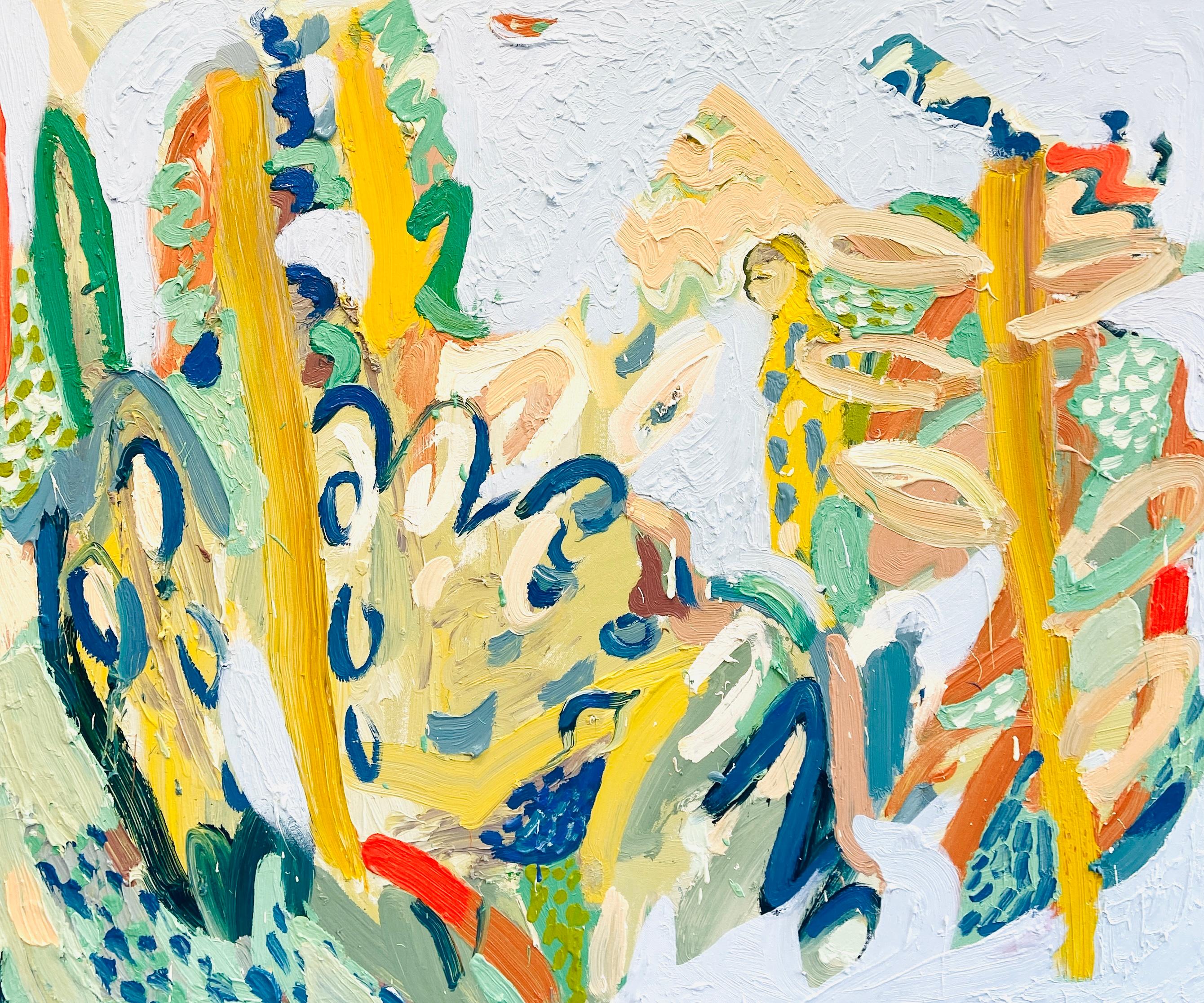 Paon de montagne   Peinture à l'huile expressionniste contemporaine