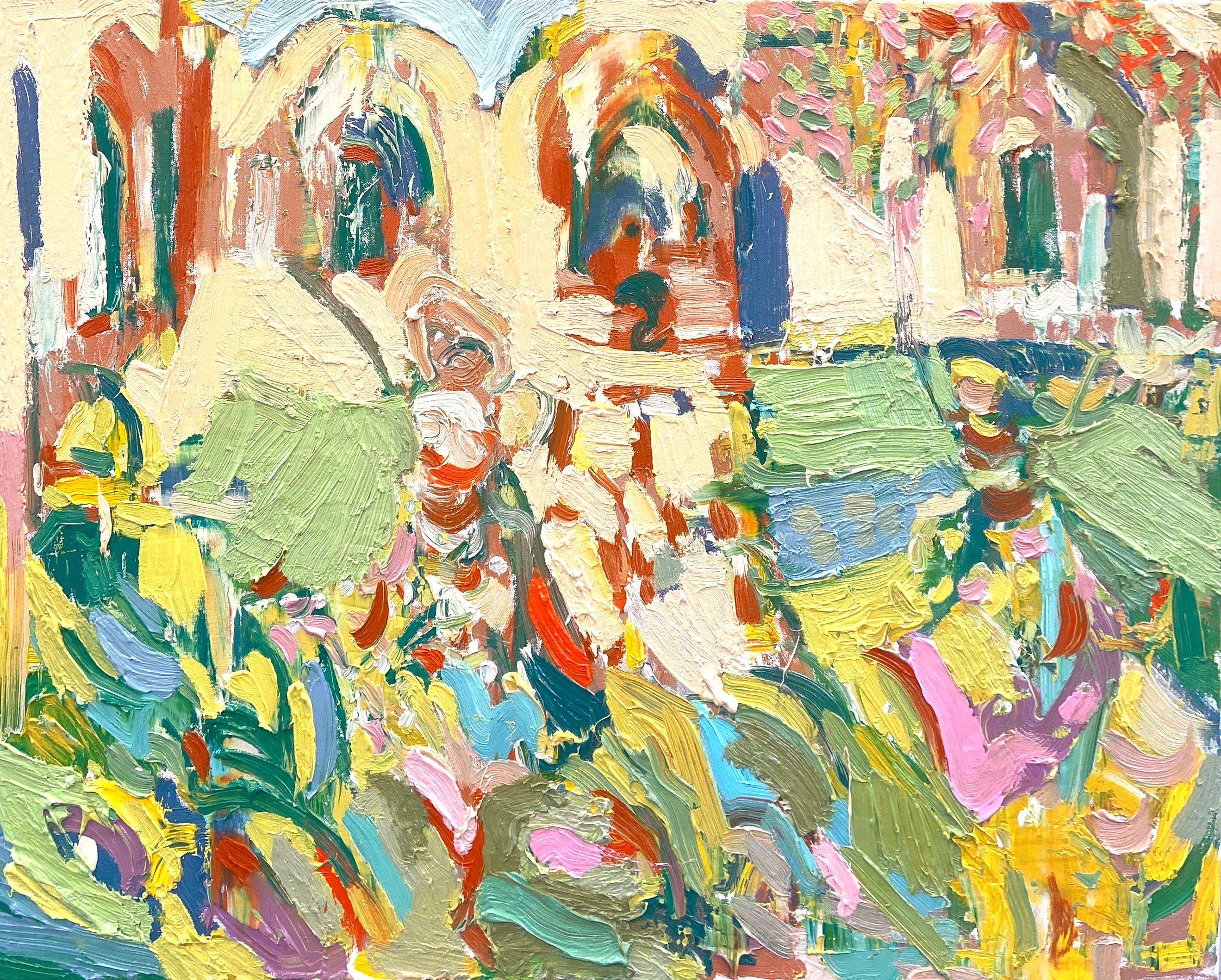Palace Garden.  Contemporary Abstract Expressionist Oil Painting