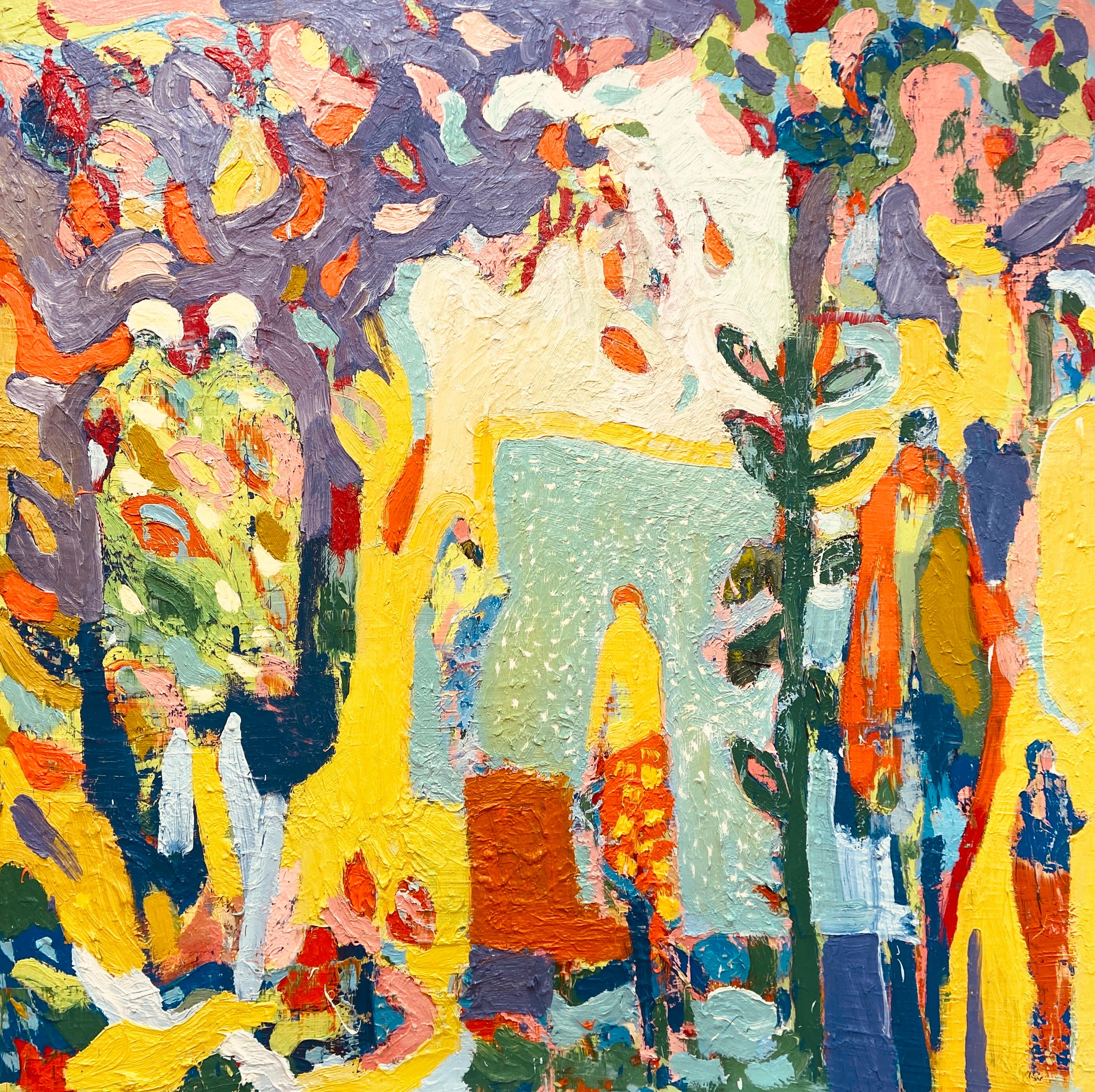 Figurative Painting di Paul wadsworth - Palace Gardens. Contemporary Oil Painting