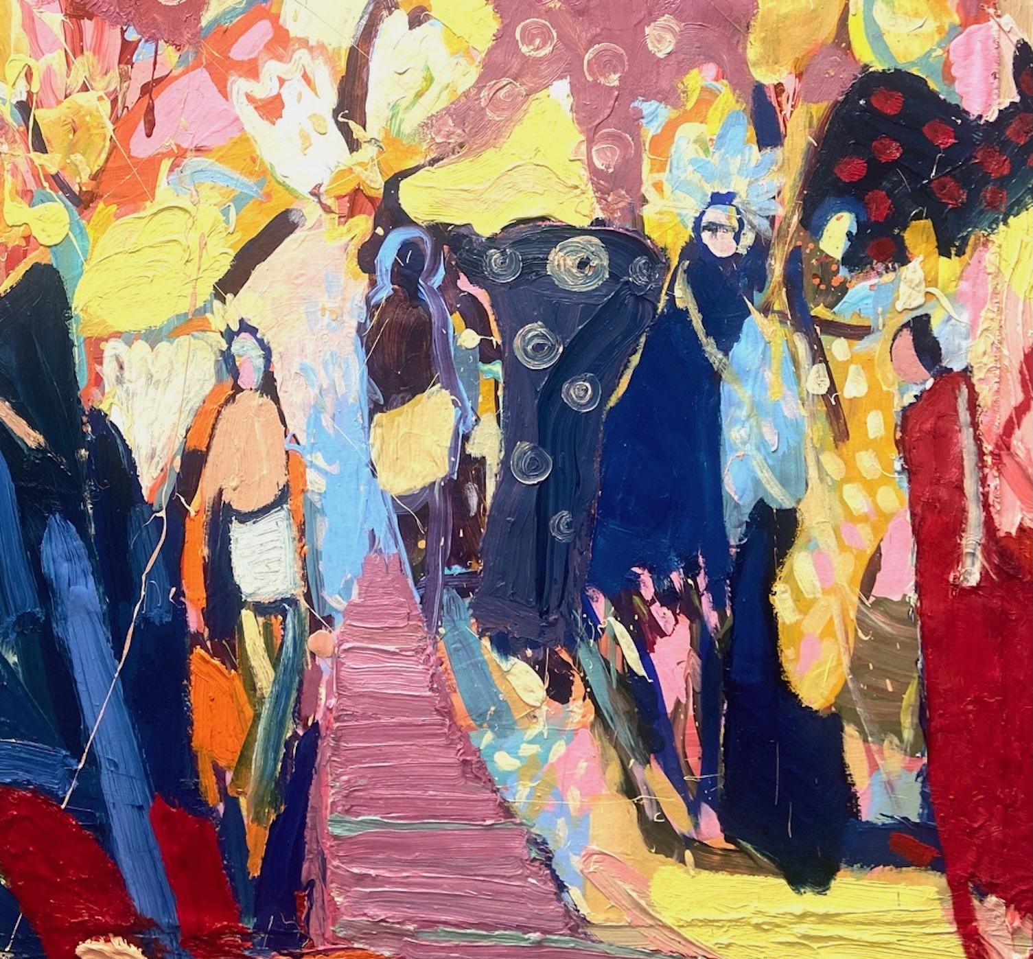 Le chemin des dieux   Peinture à l'huile expressionniste abstraite contemporaine - Painting de Paul wadsworth