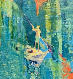 Pilgrimage. Large Abstract Expressionist Oil Painting