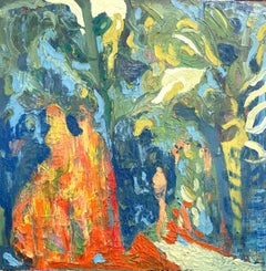 Pilgerfahrt. Abstraktes expressionistisches Ölgemälde
