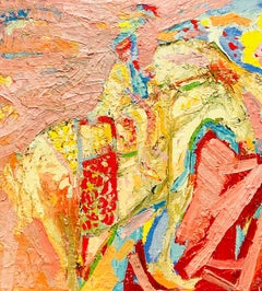 Rajasthan Wedding Horse. Large Abstract Expressionist Oil Painting