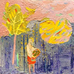 Reflected Sun. Contemporary Oil Painting