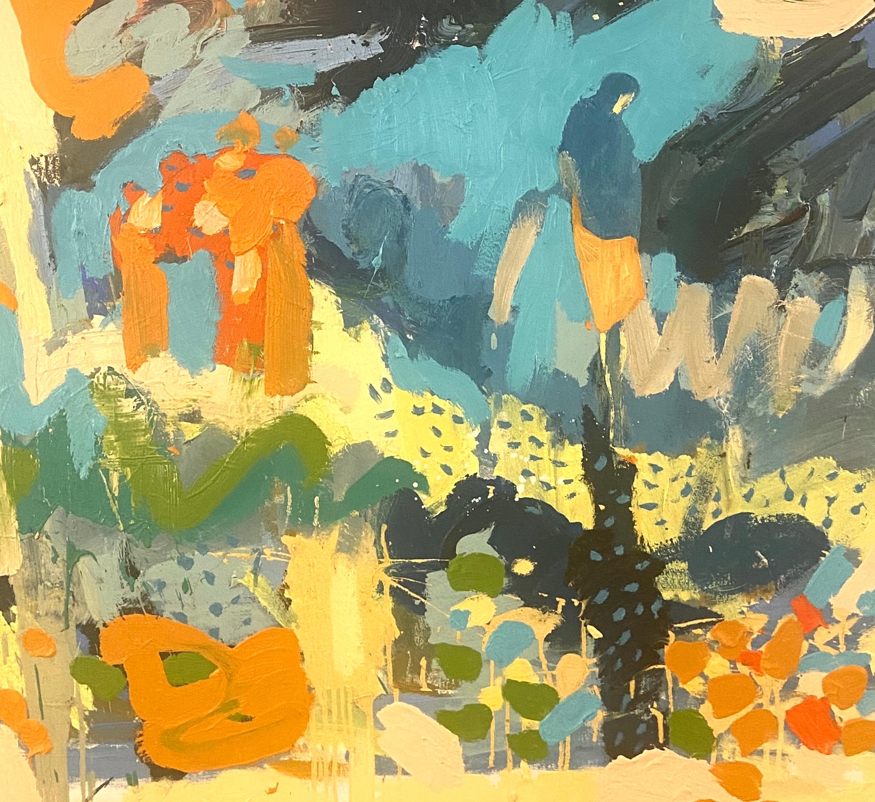 Starlit Wüstenhimmel, zeitgenössisches expressionistisches Ölgemälde – Painting von Paul wadsworth
