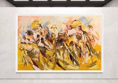 Sunflowers. Large Contemporary Oil Painting