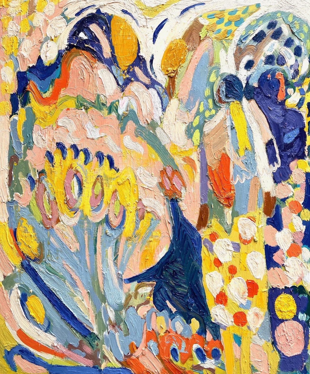 The Angel and the Peacock   Contemporary Abstract Expressionist Oil Painting