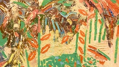 The Dance Of Aarna And The Maharaja  Abstract Expressionist Oil Painting