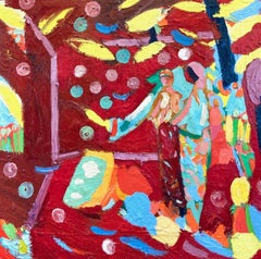 Warm Air.   Contemporary Abstract Expressionist Oil Painting