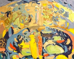 « Jardin de nénuphars », 2026, huile sur toile, paysage figuratif, 80 x 100 cm