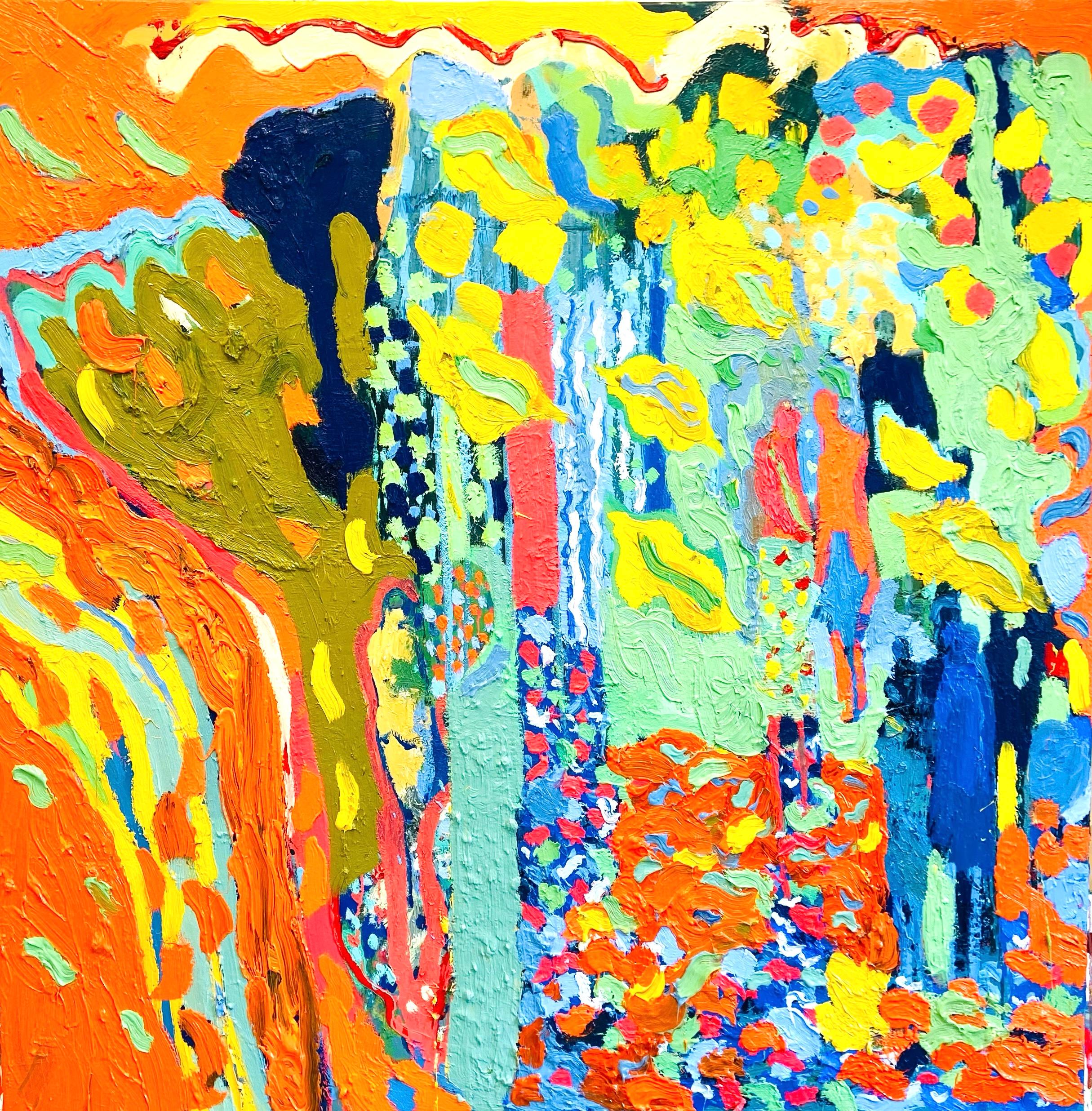Paul Wadsworth Waterfall Forest Contemporary Abstract Expressionist