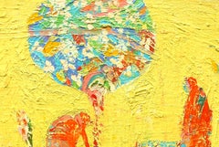 Watering The Wishing Tree. Contemporary Expressionist Landscape OIl Painting