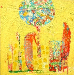 Watering The Wishing Tree. Contemporary Expressionist Landscape OIl Painting