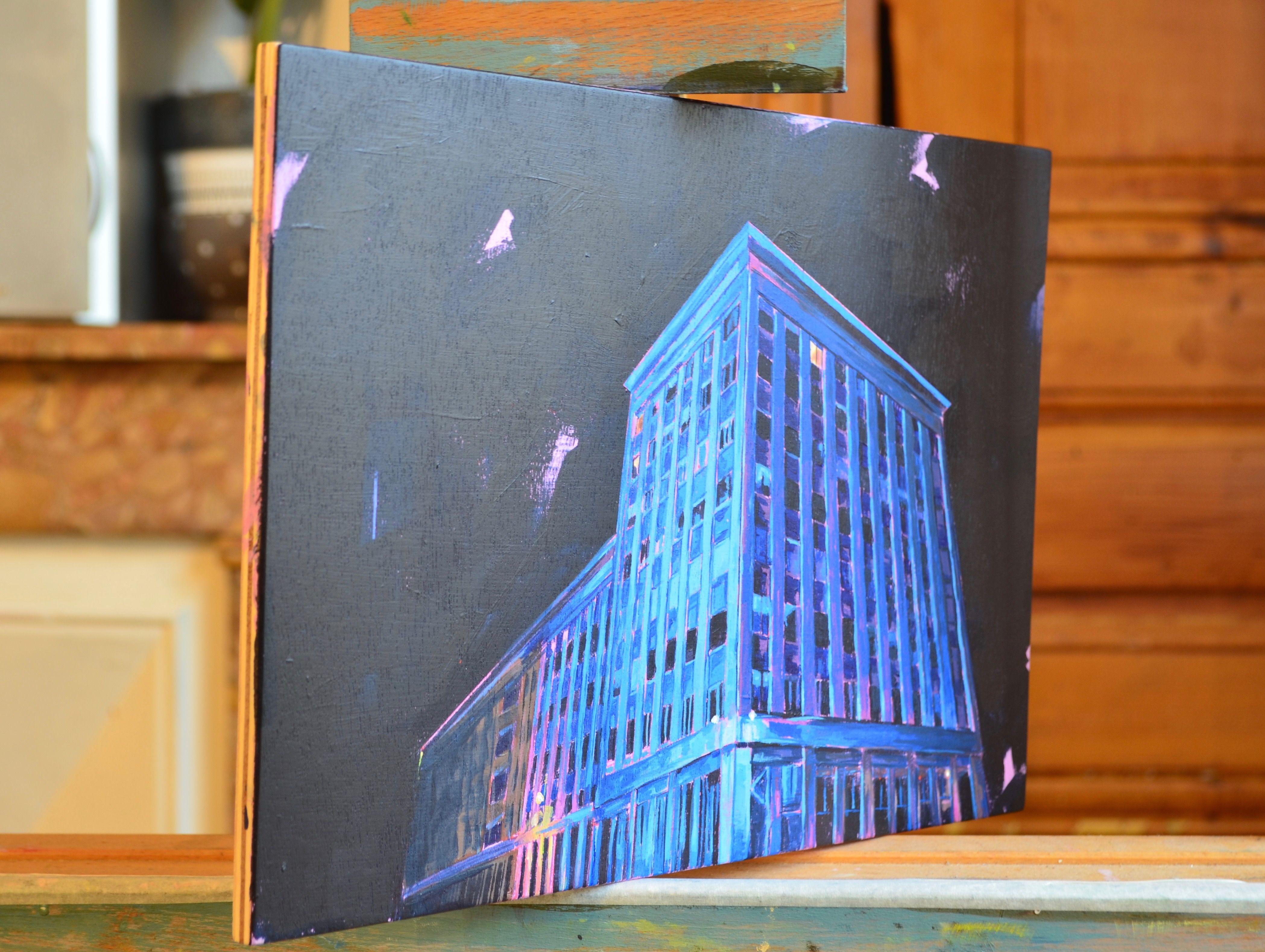 Amazing what a little light can do., Painting, Acrylic on Wood Panel For Sale 1