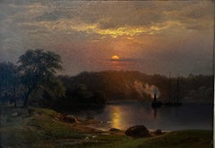 Sunset Boating Landscape