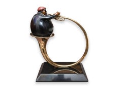 Paul Wegner Just Blowin Thru Signed 164/250 Contemporary Bronze Sculpture 1986