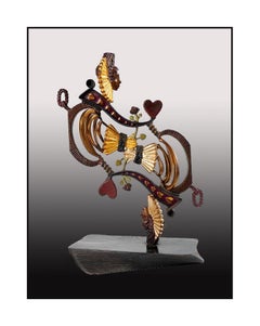 Paul D. Wegner Bronze Sculpture Queen of Hearts Original Jazz Art Statute Signed
