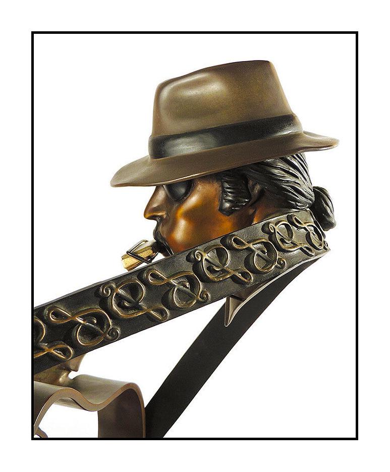 Paul D. Wegner Royal Blues Full Round Bronze Sculpture Signed Jazz Music Art For Sale 1