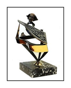 Paul Wegner Signed Bronze ORIGINAL Music Sculpture Artwork Statue Piano Jazz SBO