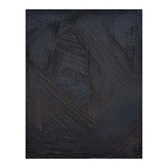 Void (I'm Lovin' It) Contemporary Black Textured Impasto Abstract Painting