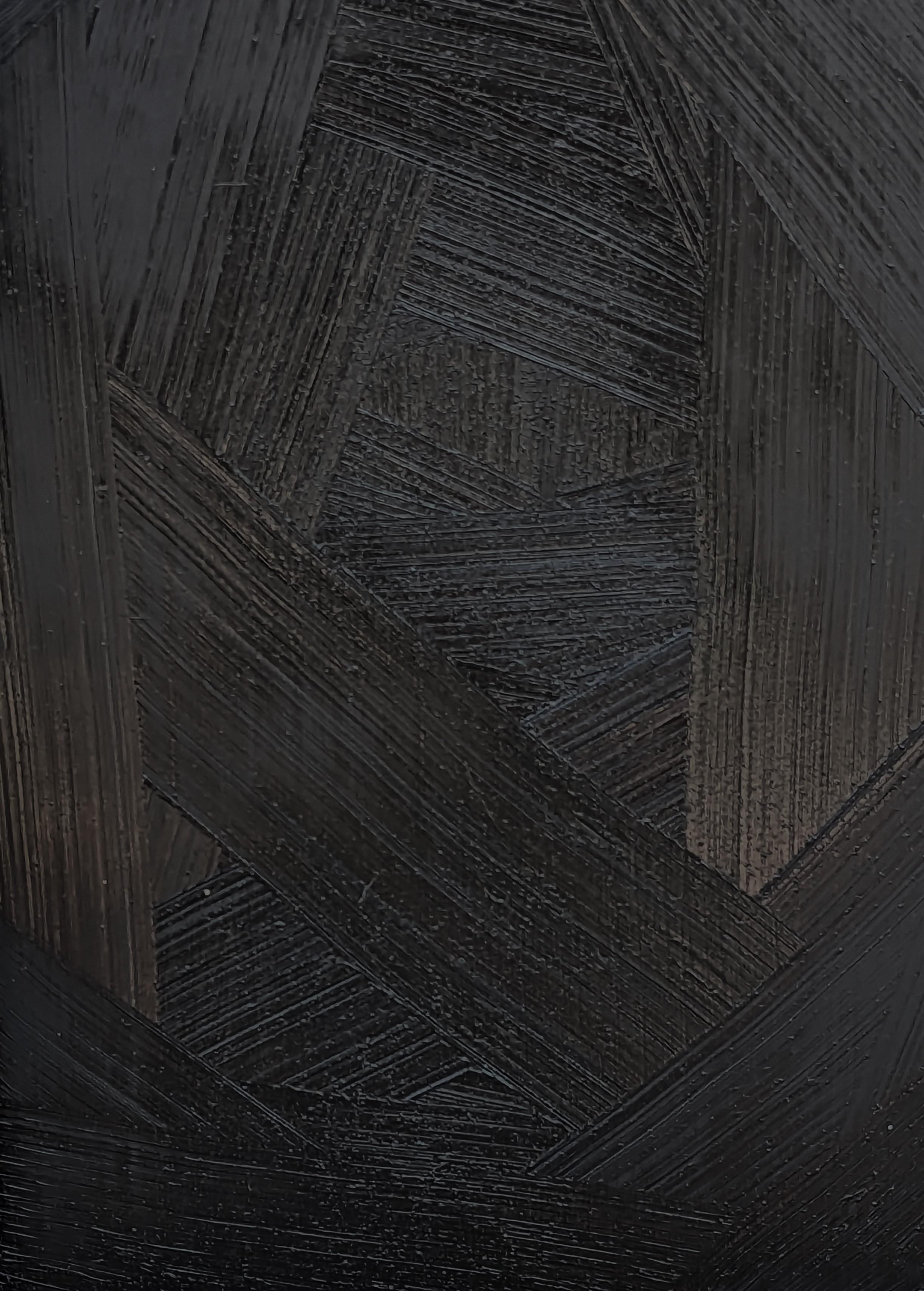 Void (I'm Lovin' It) Contemporary Black Textured Impasto Abstract Painting  im Angebot 4