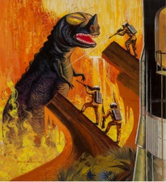 Godzilla like Dinosaur Monster, SciFi, Science Fiction Cover Illustration