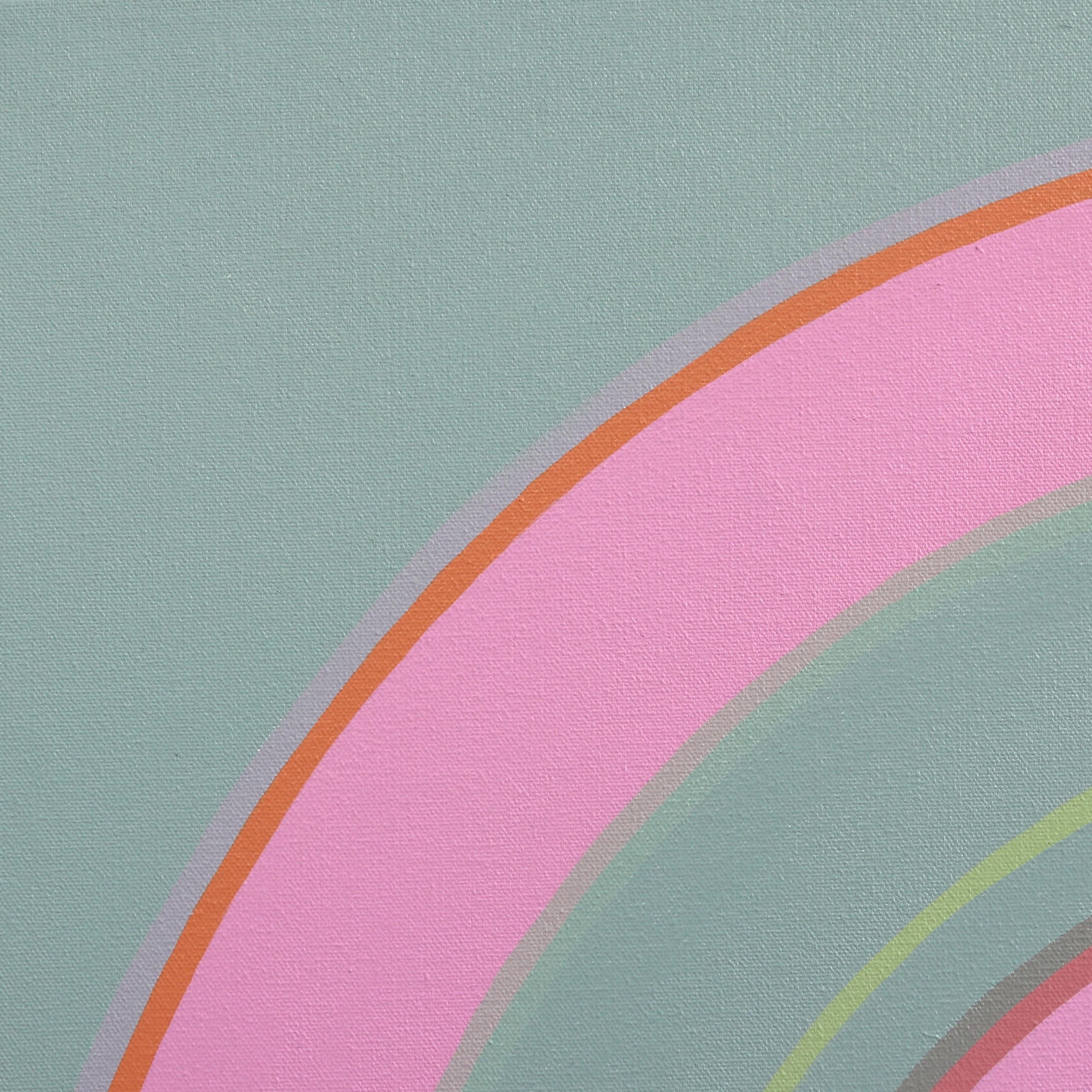 Pillola di caramelle - Pittura astratta geometrica colorata - Painting Minimalismo di Paul Westacott