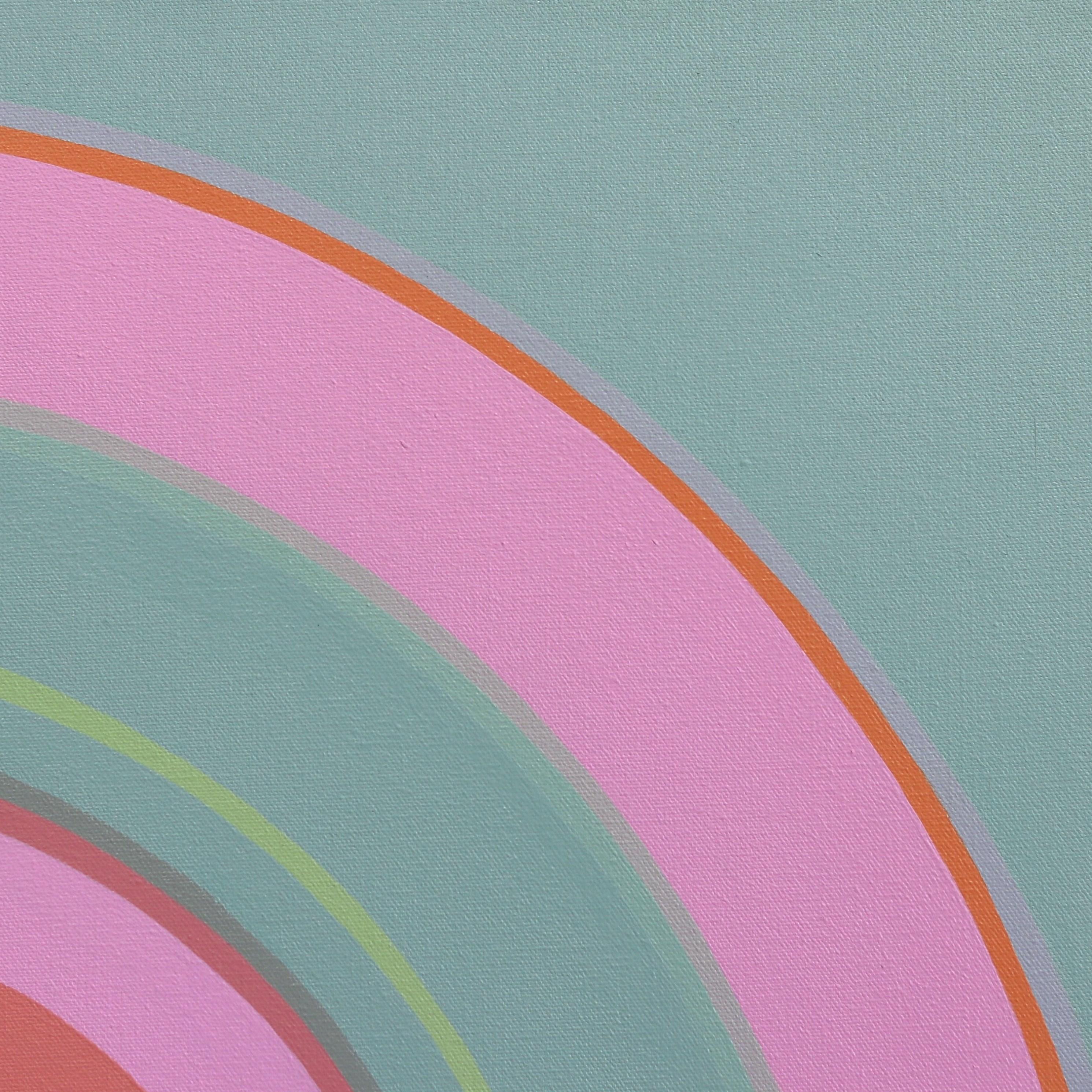 Candy Pill - Gray Abstract Painting by Paul Westacott