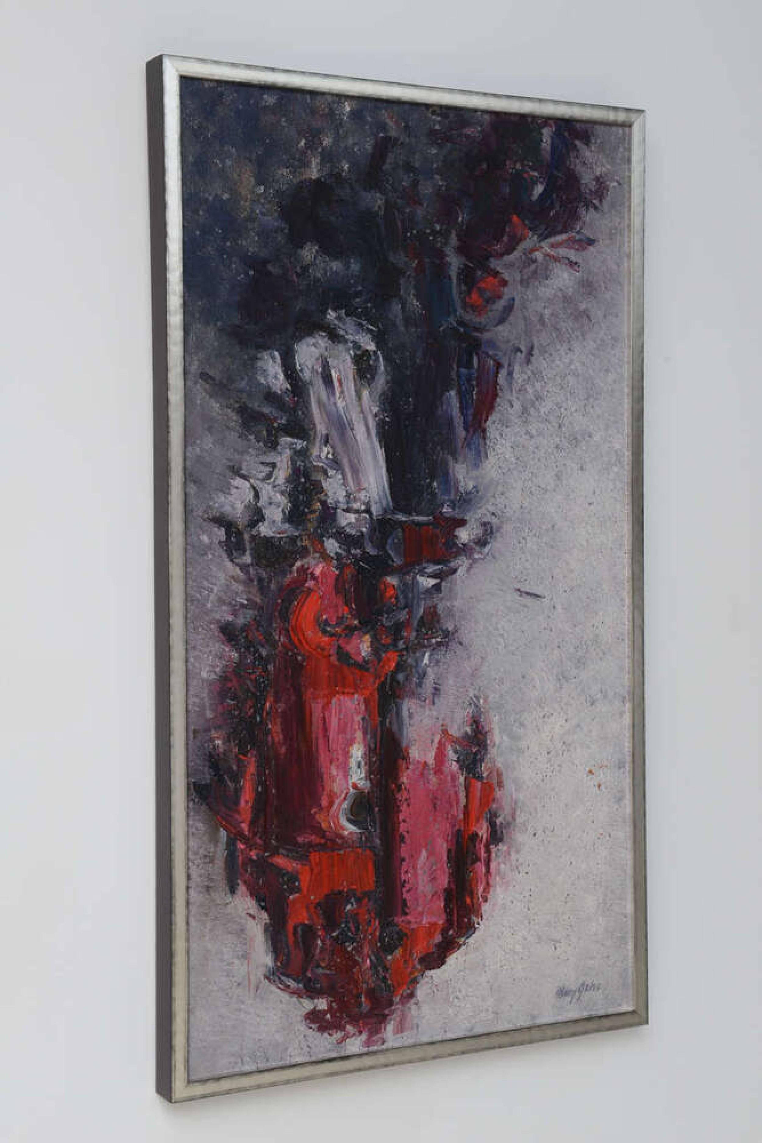 Paul Wilhelm Amerikanisch Mitte des Jahrhunderts Abstraktes Öl auf Leinwand (Moderne) im Angebot
