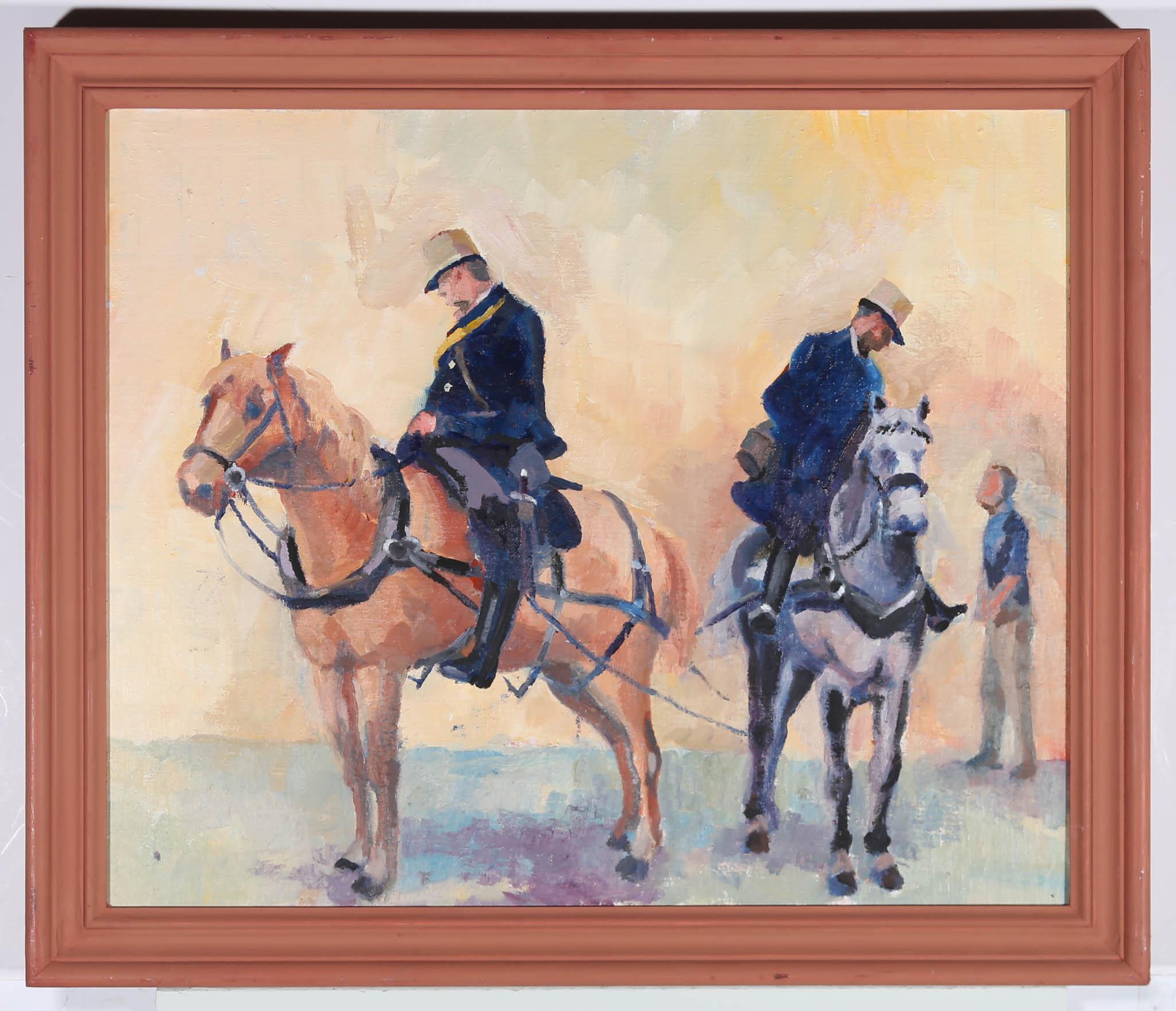 Paul Winby - After De Albertis 20th Century Oil, The Horse Artillery For Sale 4