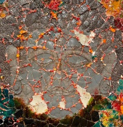 Buddha painting made from eggshells: "Afro Buddha Nirvana"