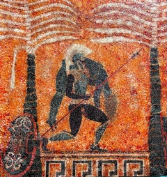 Eierschalencollage: „Ajax, der den toten Achilles trägt“