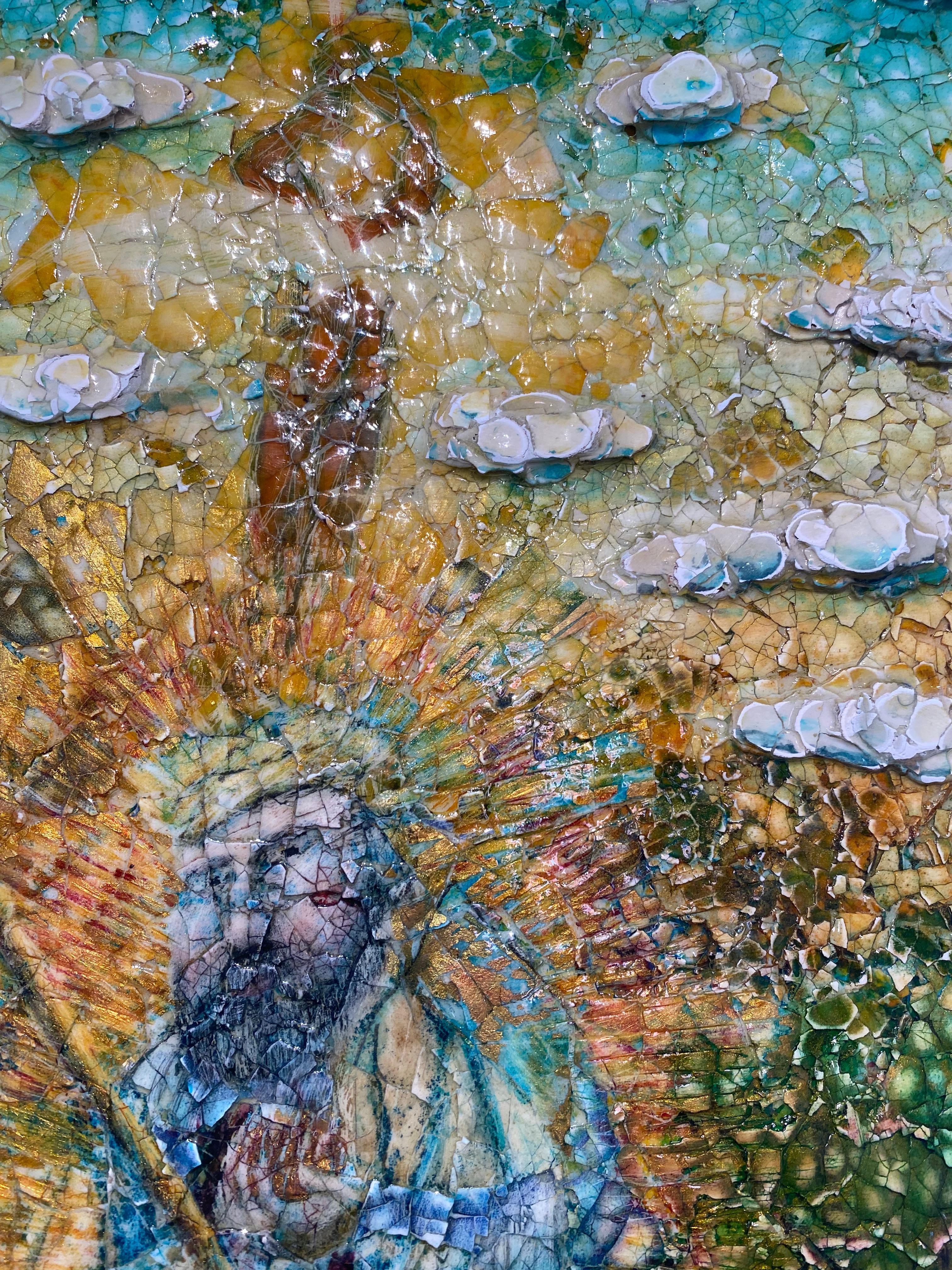Mosaico a guscio d'uovo, Pittura murale: 'Baba Raul' 1