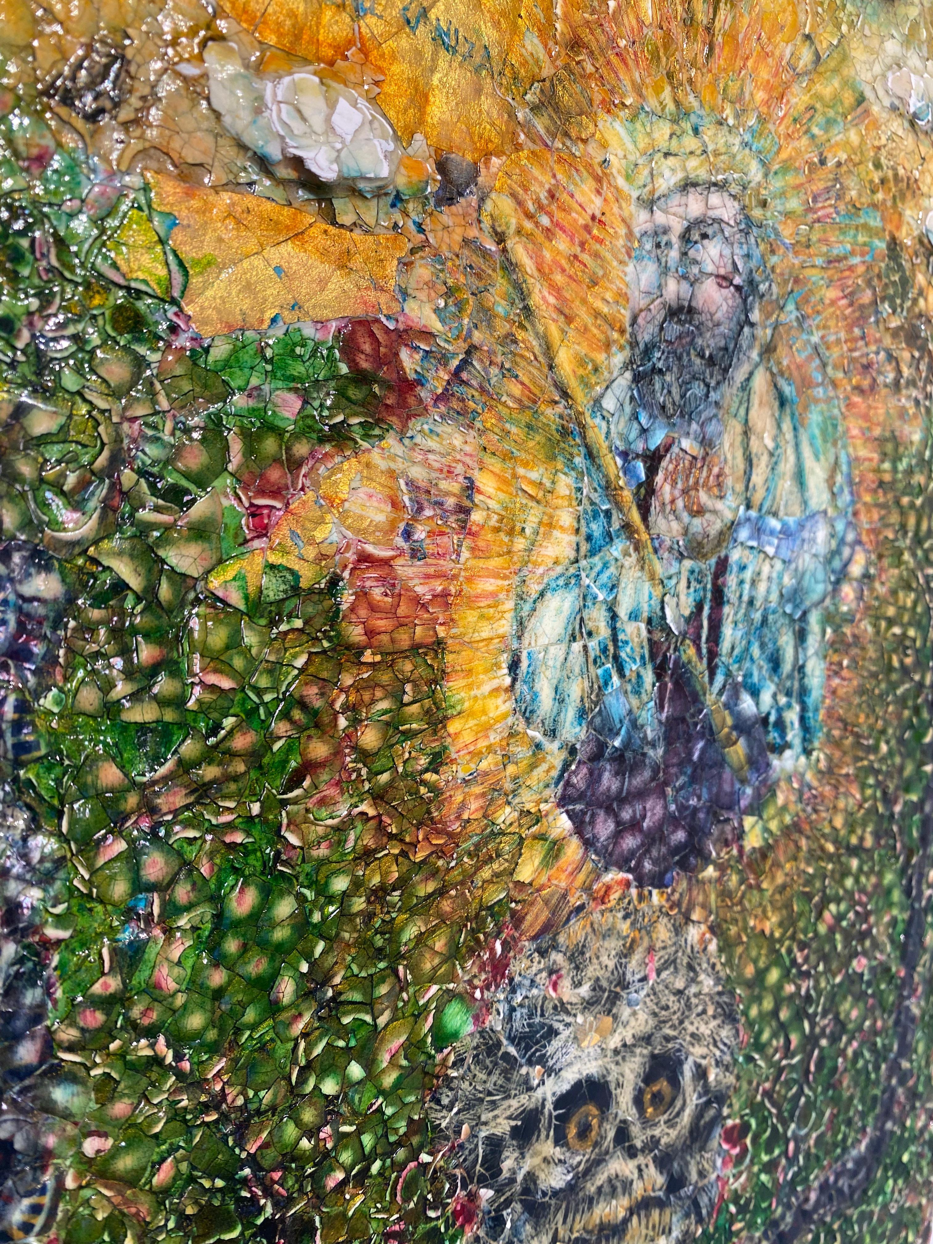 Mosaico a guscio d'uovo, Pittura murale: 'Baba Raul' 3