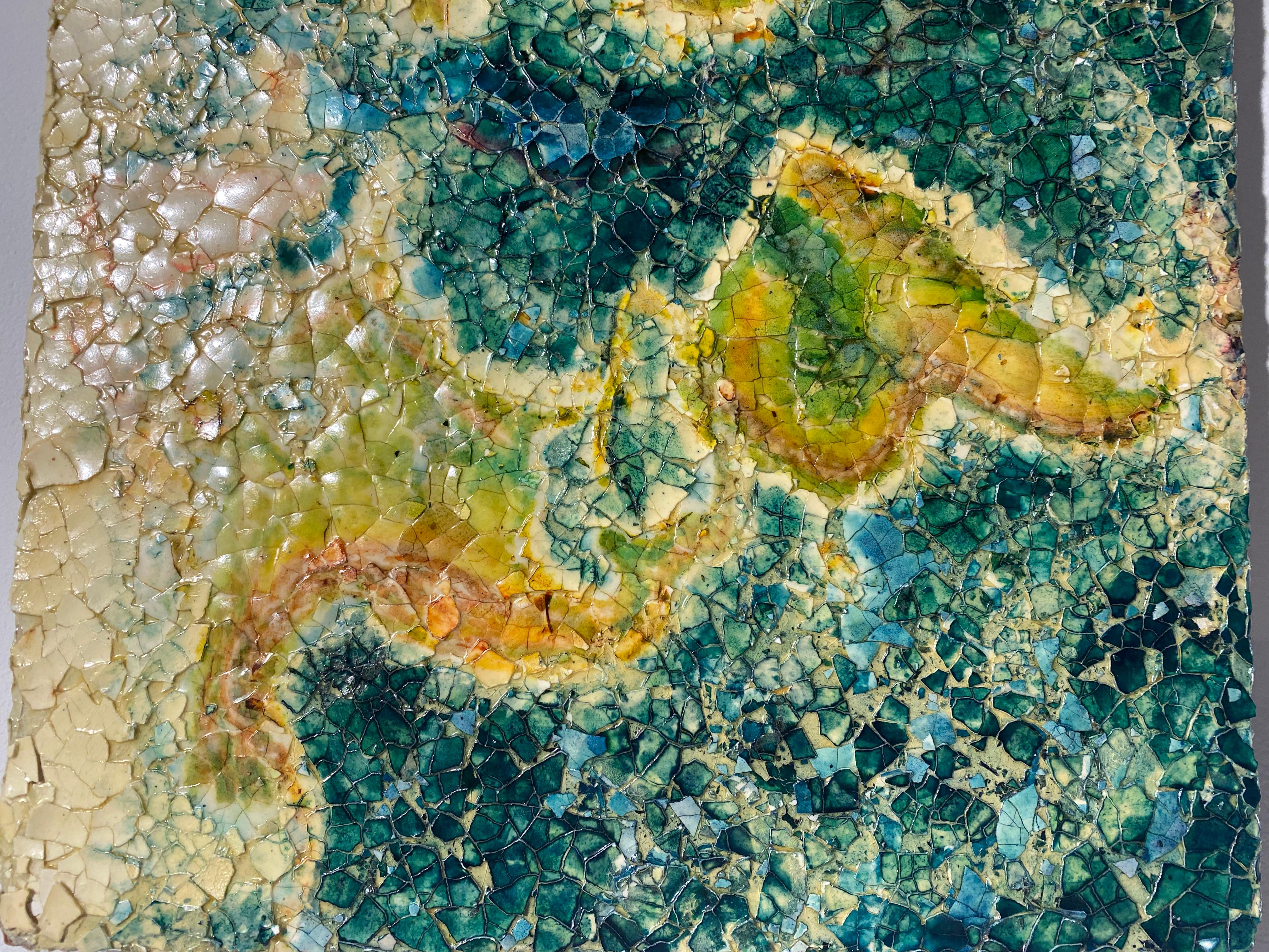 Mosaico de cáscaras de huevo, Pintura mural: 