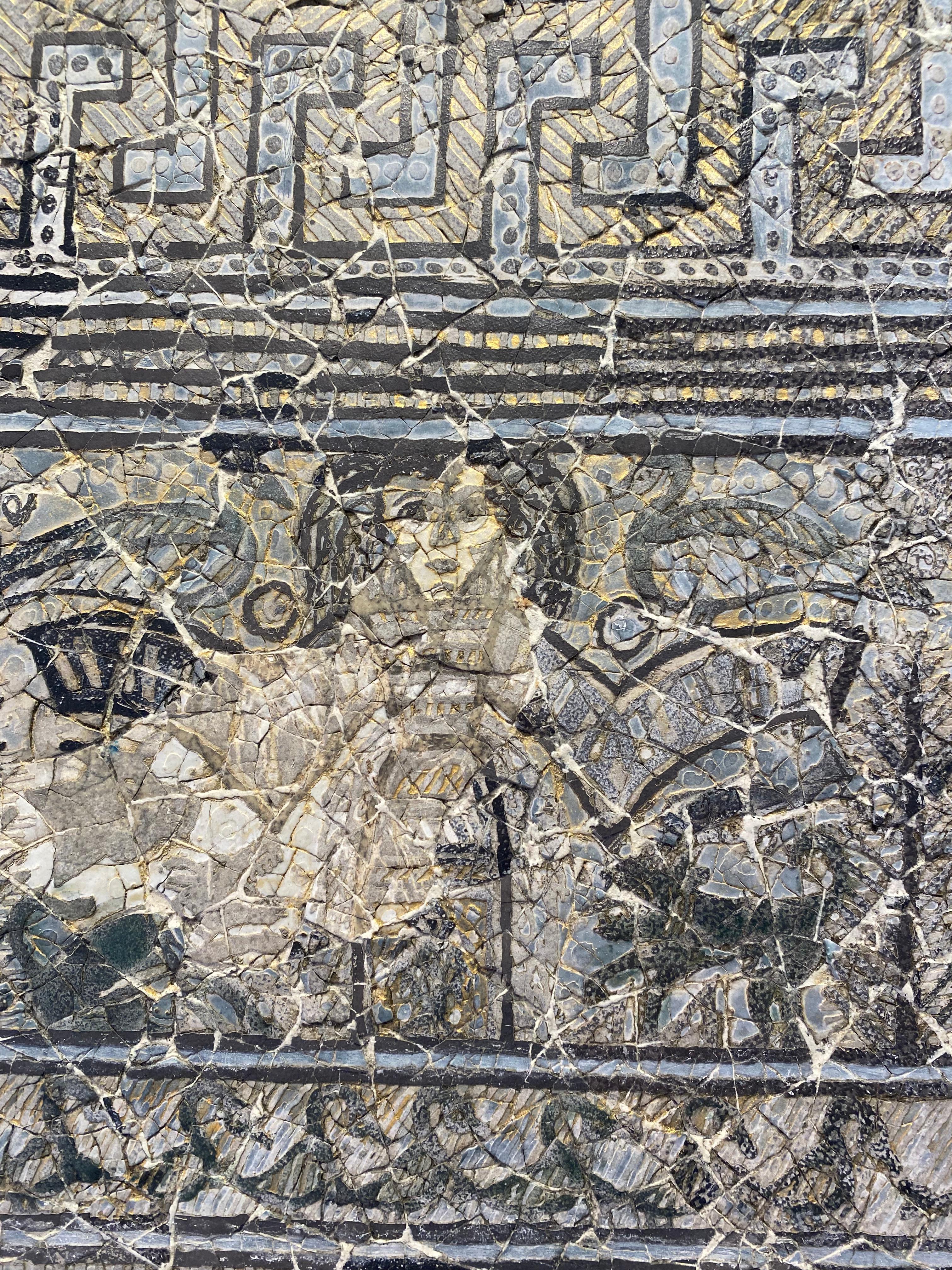 Mosaico a guscio d'uovo, Pittura murale: 