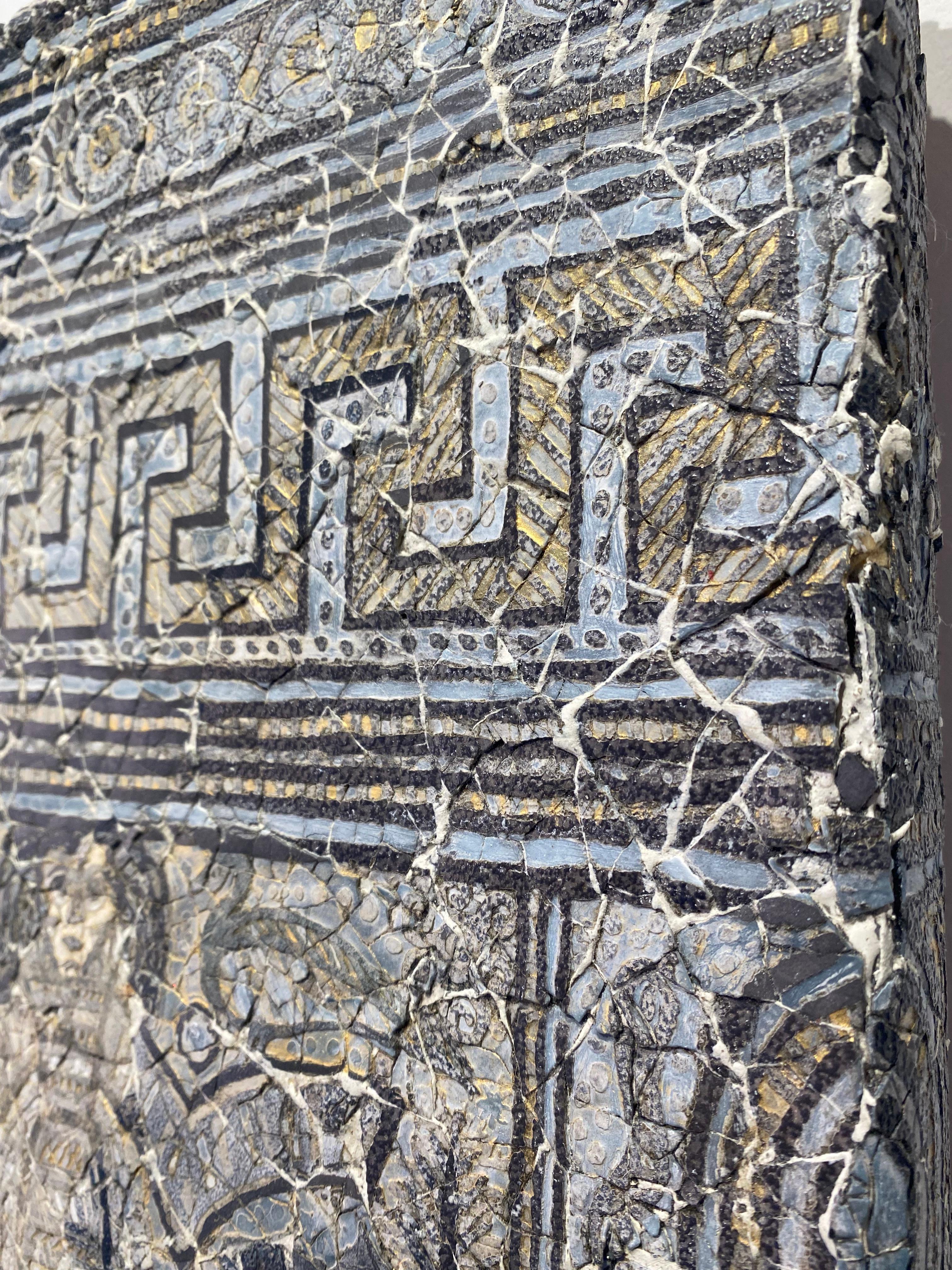Mosaico a guscio d'uovo, Pittura murale: 