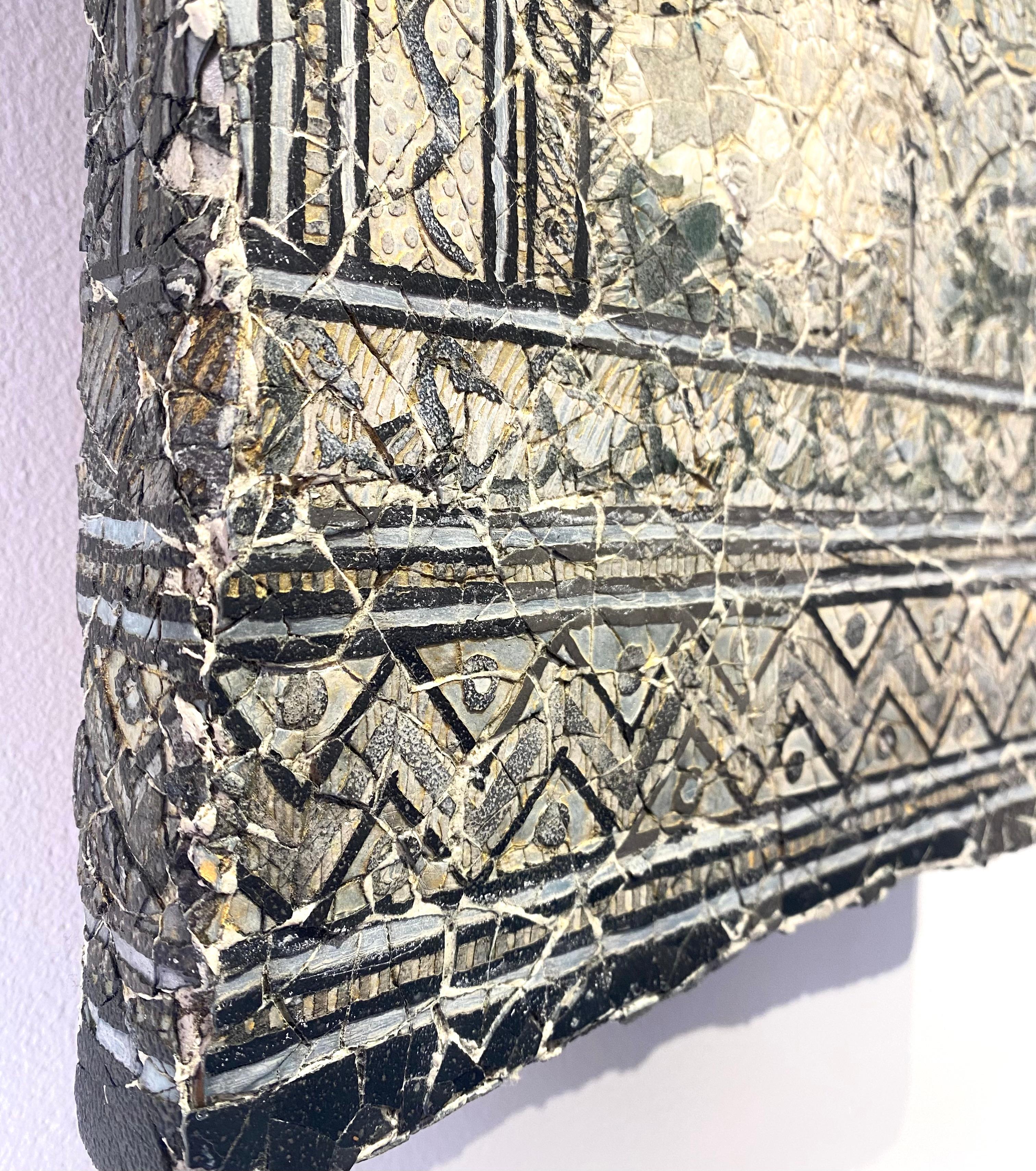 Mosaico a guscio d'uovo, Pittura murale: 
