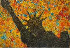 Mosaïque coquille d'œuf, peinture murale : Liberté in Ecstasy