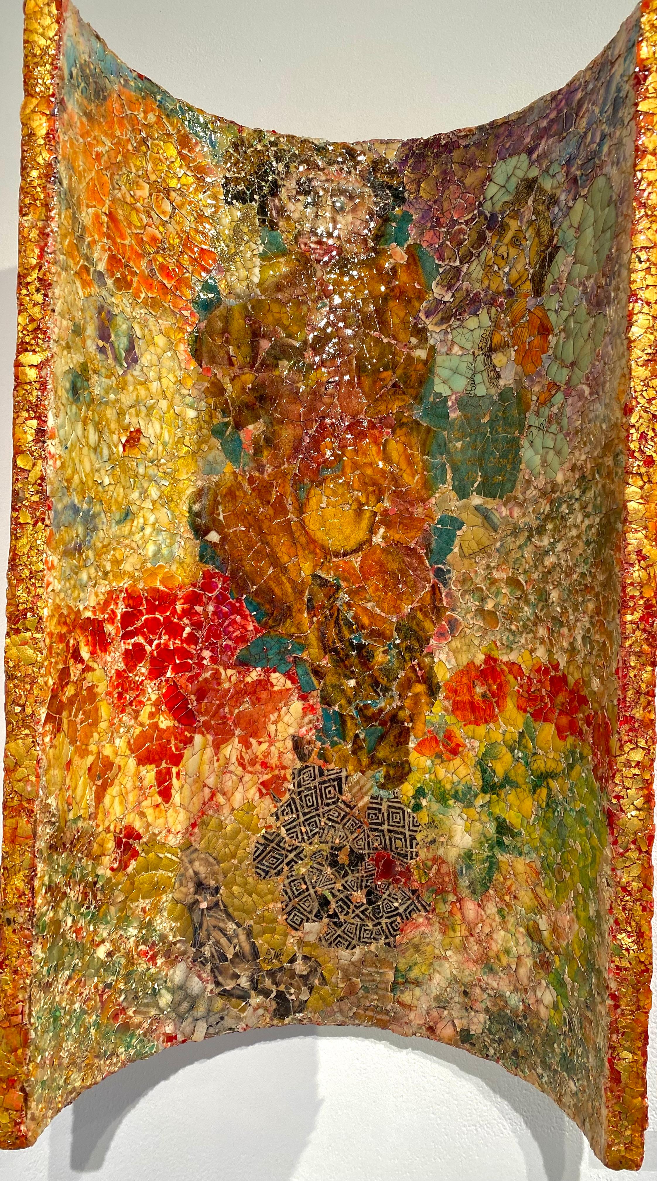 Pintura al huevo: "Shango - Mixed Media Art de Paul Wirhun
