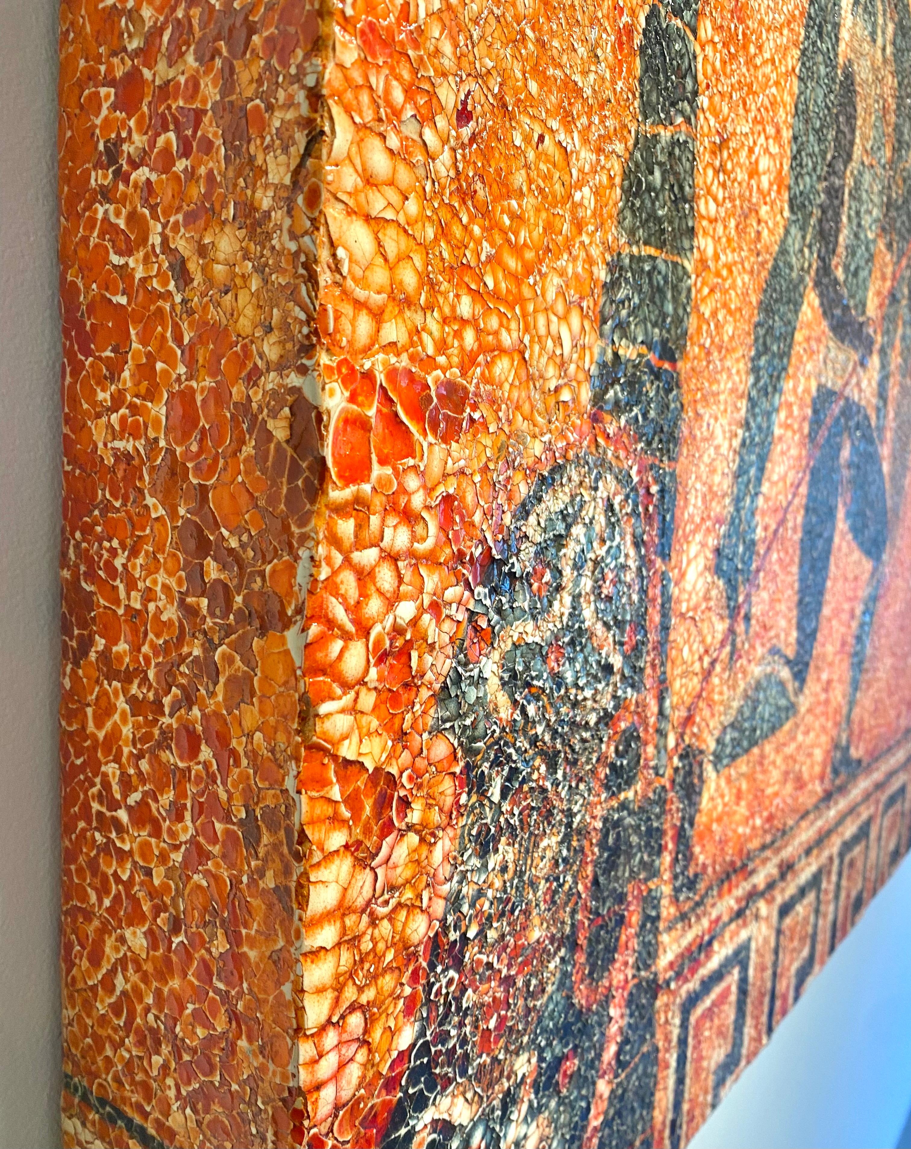 Mosaico a guscio d'uovo di grandi dimensioni, pittura murale: 