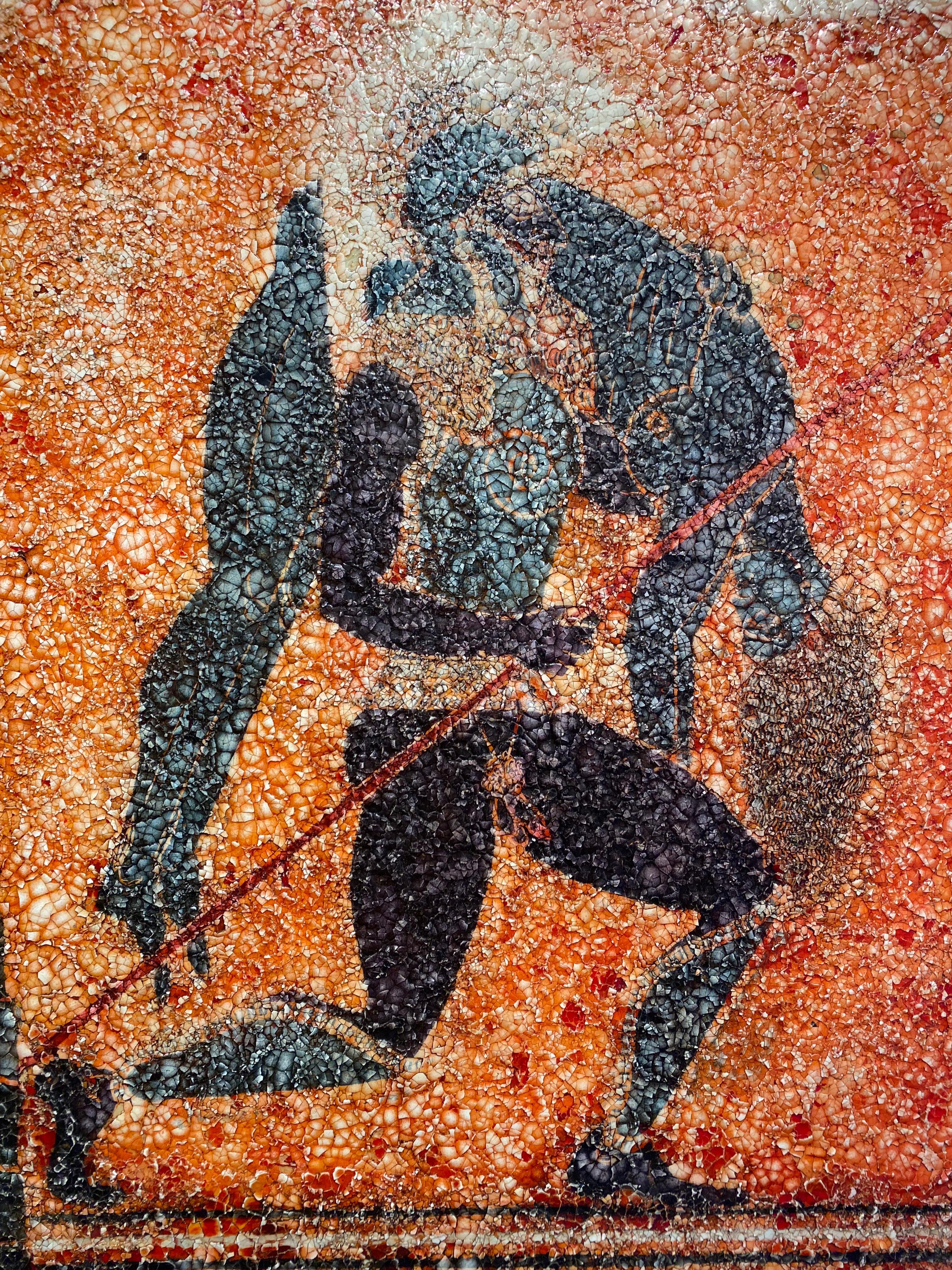 Mosaico a guscio d'uovo di grandi dimensioni, pittura murale: 