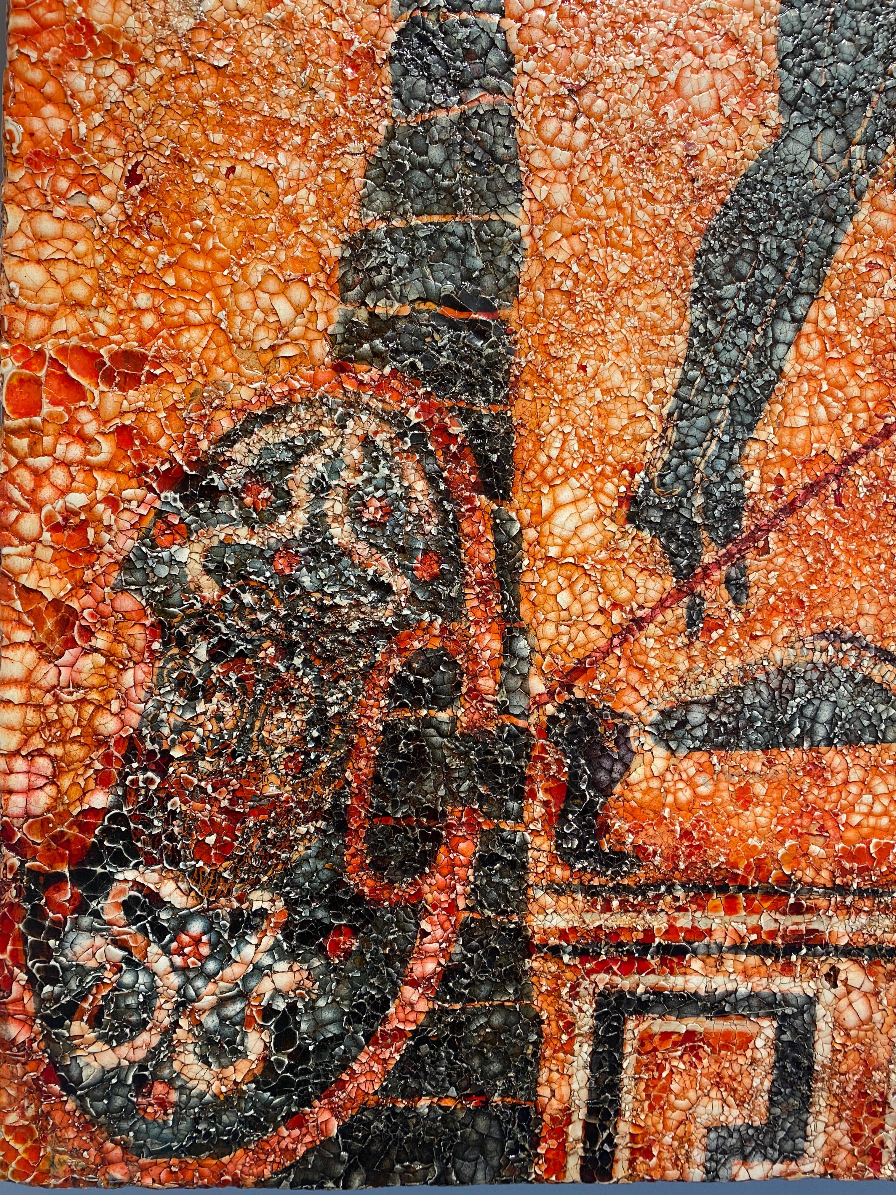 Mosaico a guscio d'uovo di grandi dimensioni, pittura murale: 
