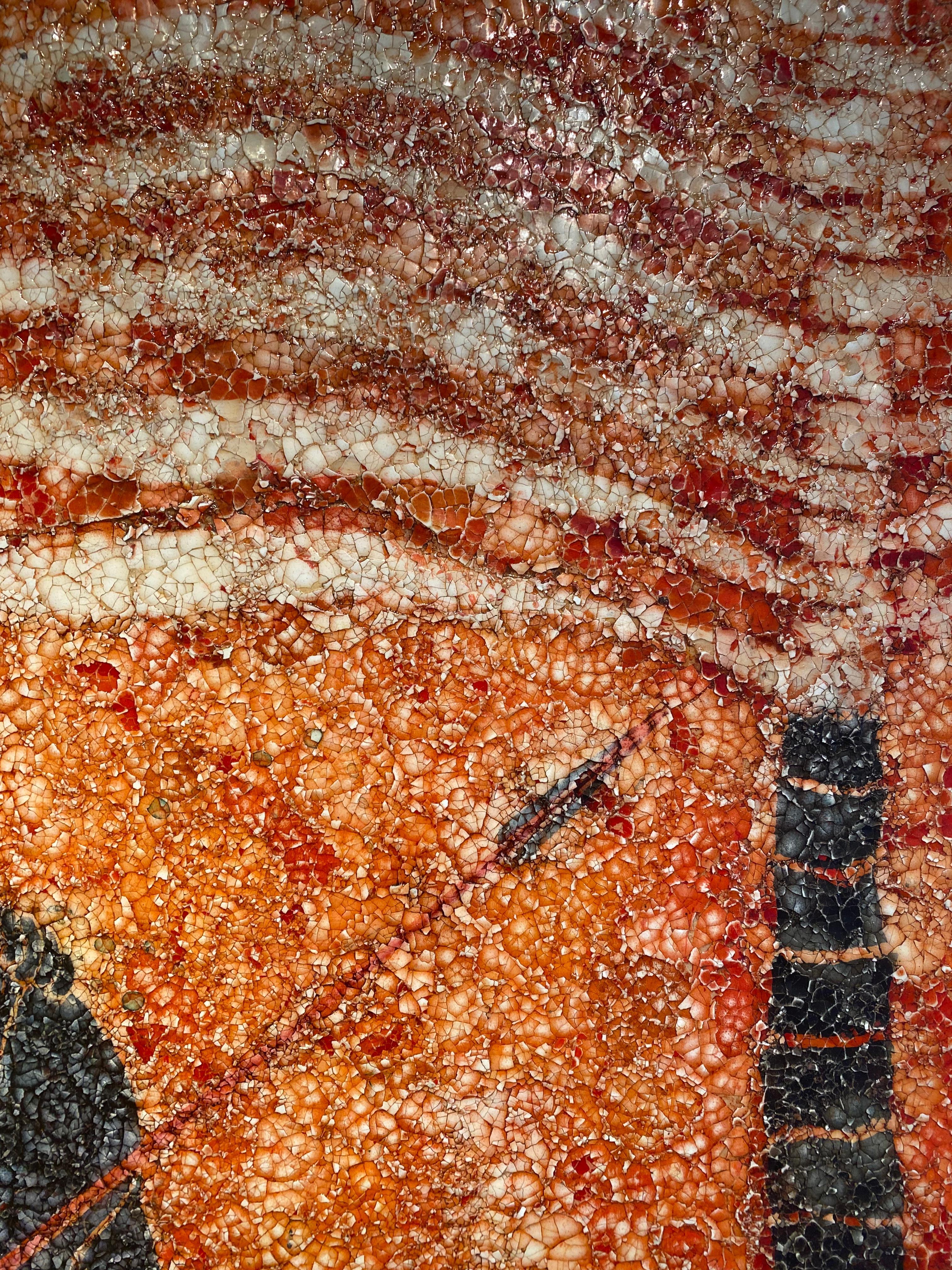 Mosaico a guscio d'uovo di grandi dimensioni, pittura murale: 