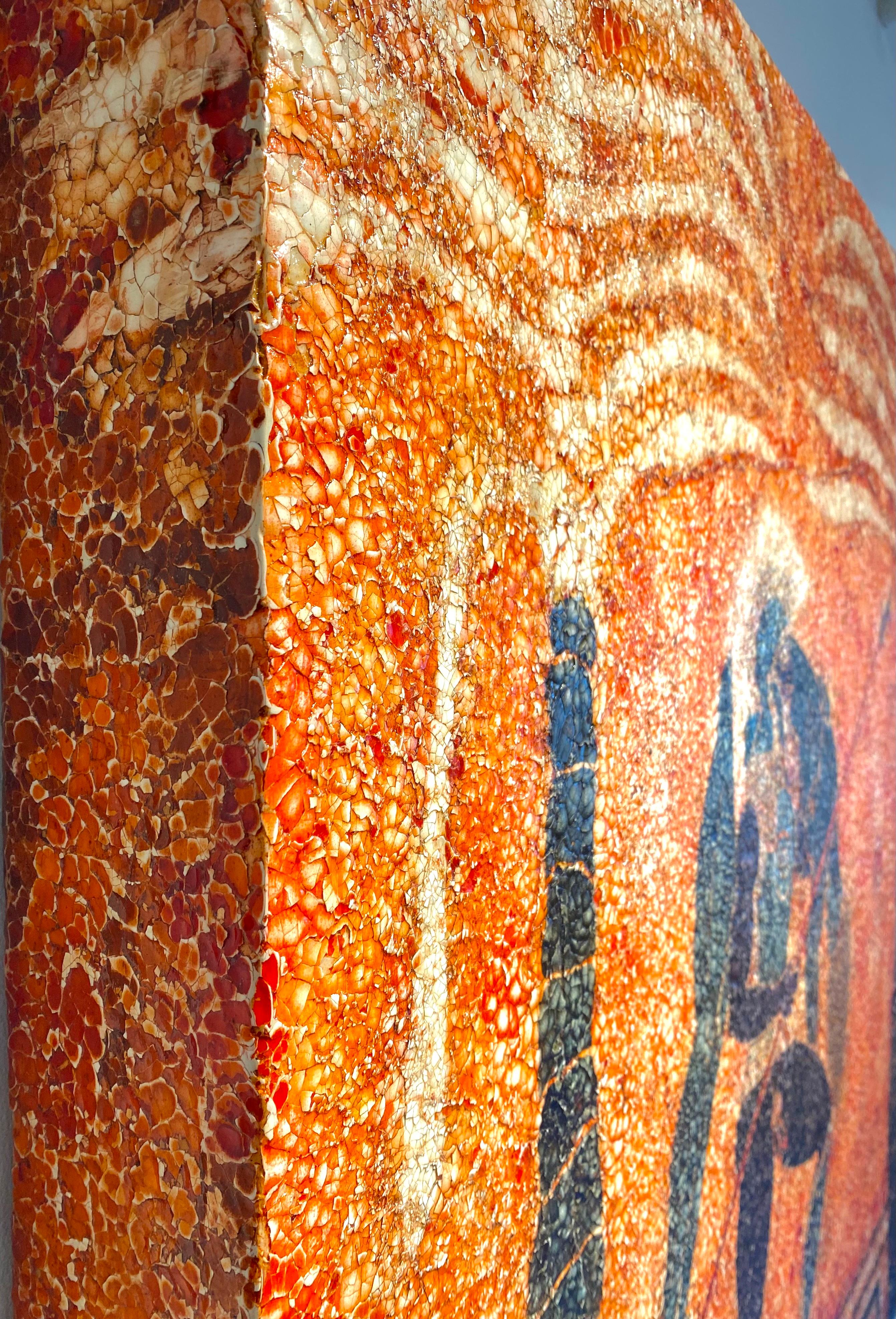 Mosaico a guscio d'uovo di grandi dimensioni, pittura murale: 