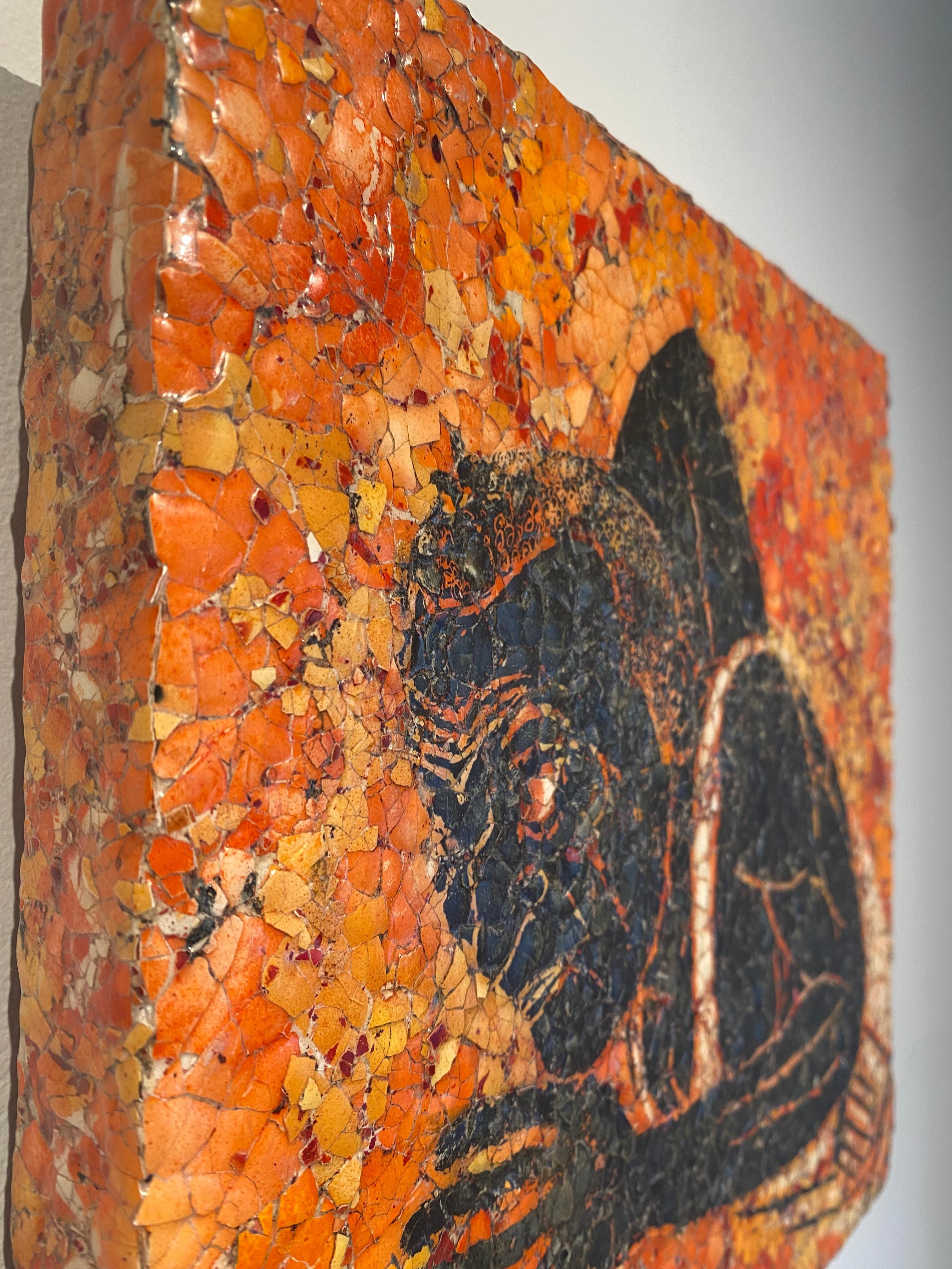 Pittura a mosaico con guscio d'uovo: 
