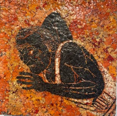 Peinture en mosaïque coquille d'œuf : « Jésus Owens »
