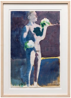 Akt mit Blumenstrauß