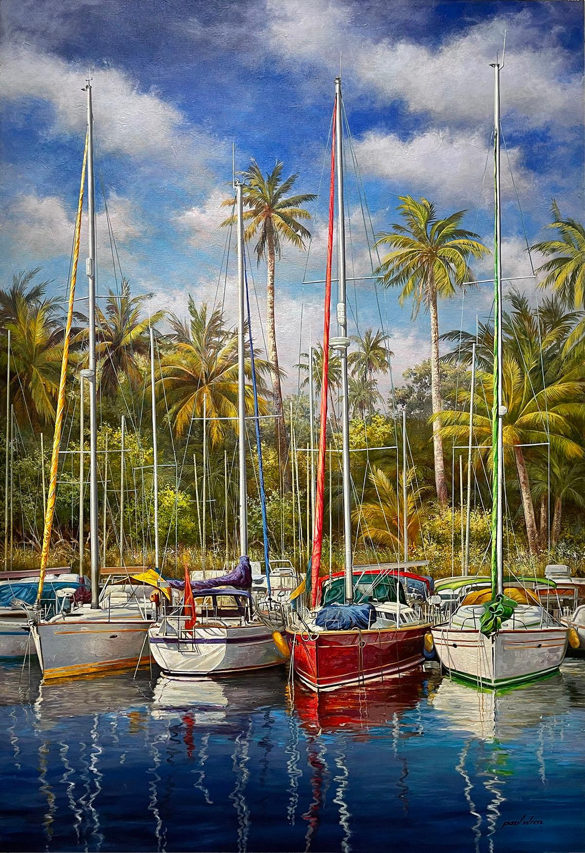 Paul Wren ** Tranquility Bay **Original Oil On Canvas 2